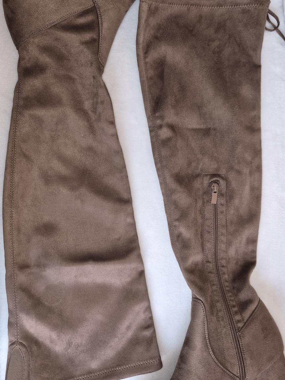 TOP MODA Brown Over-the-Knee Women's Suede Boots